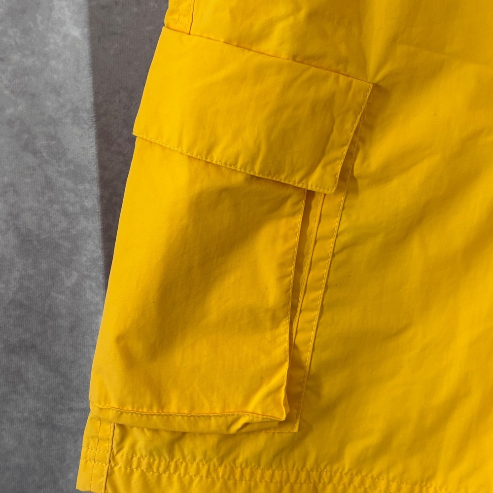 Beacon Point USA Mens M Cargo Swim Trunks Yellow Mesh 6 Pocket Board Shorts - Picture 3 of 7